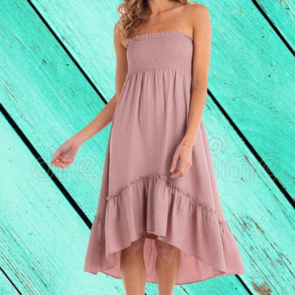 Fresh Produce Xl Nwt Rose Pink Joanna Convertible Maxi Skirt Dress Peasant Beach